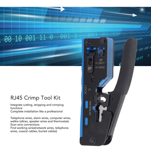 El Kit De Herramientas De Crimpado Rj45 Pasa Por Ethernet To