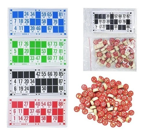 Jogo De Bingo Com 90 Pedras Madeira Numeradas Cartelas Vispa