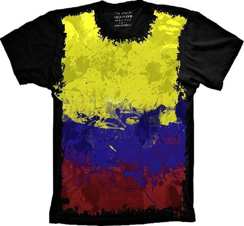 Camiseta Plus Size Bandeira Colômbia