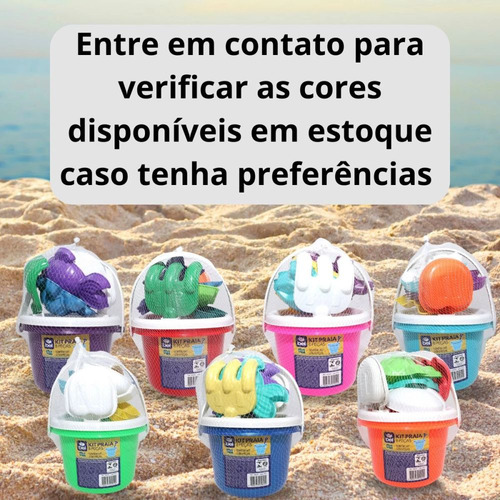 Bola Pula Pula 60 Cm Rosa Alça + Baldinho De Praia Colorido