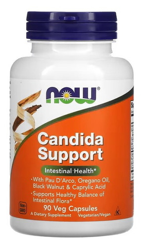 Candida Support Now Foods 90 Cápsulas Salud Intestinal 