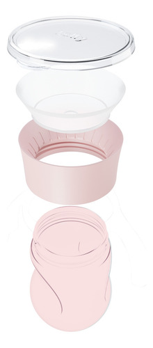 Copo Lolly Kinddy 330ml Anatômico Antivazamento Atóxico Cor Rosa Caranguejo