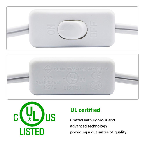 Cable De Alimentación Para Lámpara Con Interruptor De Botón