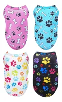 Comprar Show De Mascotas 4 Paquete De Pata De Ropa Estampada De Ropa