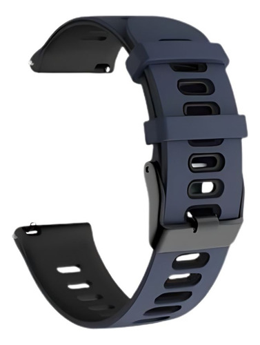 Pulseira Poolsy 22mm E 20mm Silicone Relógio Digital A48 Cor Azul-preto