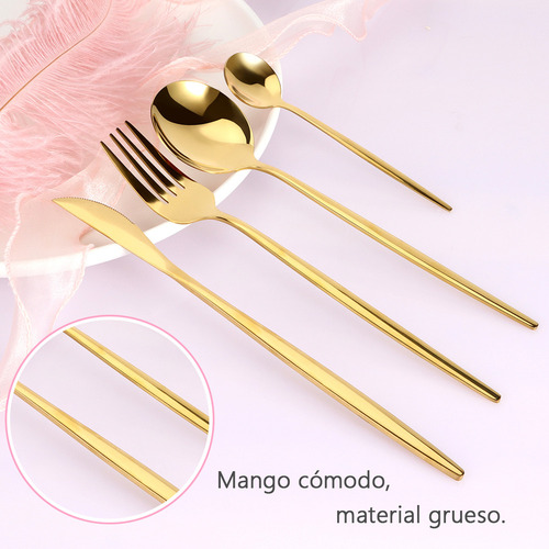 Juego De Cubiertos De 24 Piezas Cuchillo, Tenedor Y Cuchara