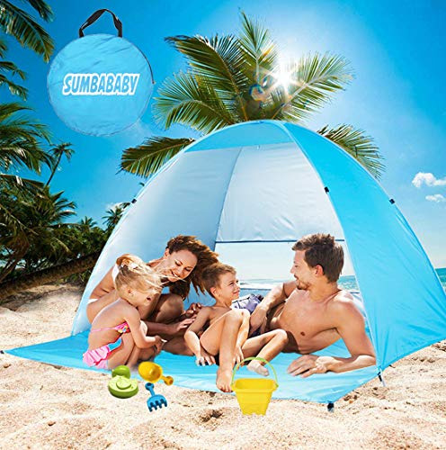 Playa Uv Pop Up Sun Shelter Gran Automatico Portatil Viento