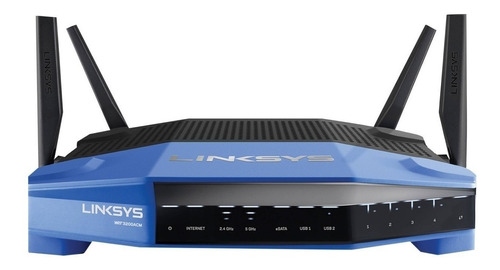 Router Linksys WRT3200ACM azul y negro