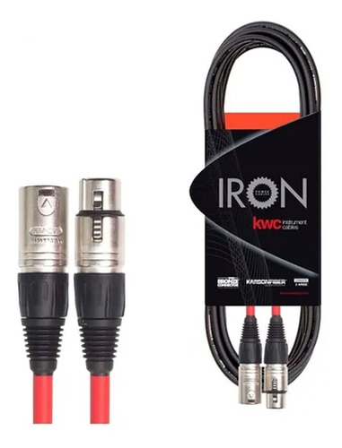 Cable Microfono Kwc Iron 240 Canon/canon Standard 1,5 Mts