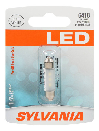 Foco Led Para Interior De Auto Sylvania Led 6418