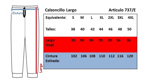 Imagen 2 de 5 de Calzoncillo Largo Negro Talle Especial 46 Al 50 Abrigado