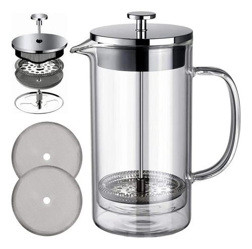 Cafetera Prensa Francesa Marca De Lujo Blomus Color Transparente