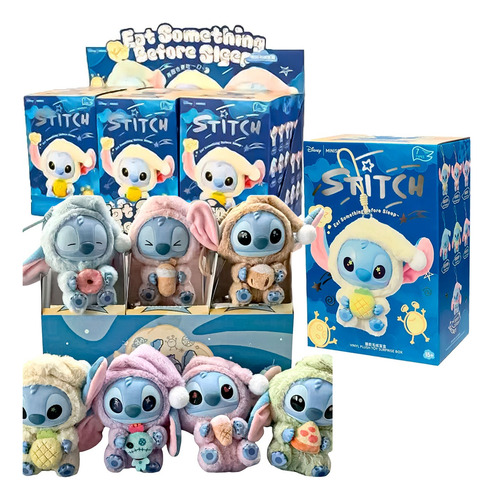 Labubu Oso Peluche Sorpresa 15 Cm Índigo Llavero Sorpresa Stitch