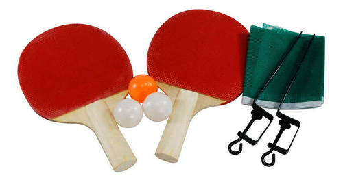 Kit Jogo De Ping Pong Tenis De Mesa 2 Raquetes Bolinhas Rede