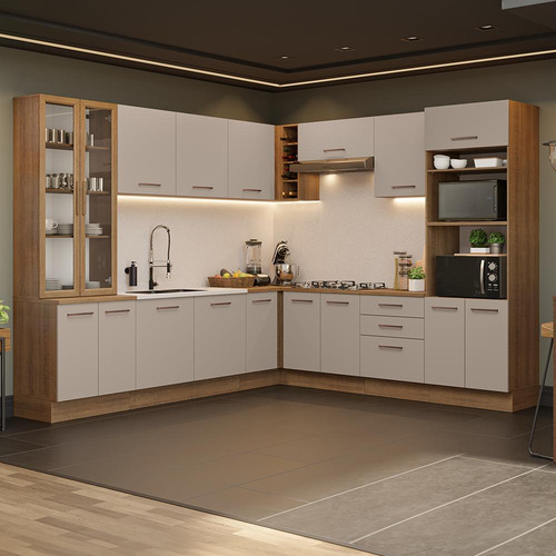 Cocina Integral Completa Armario De Vidrio Madesa Agata Mc 1