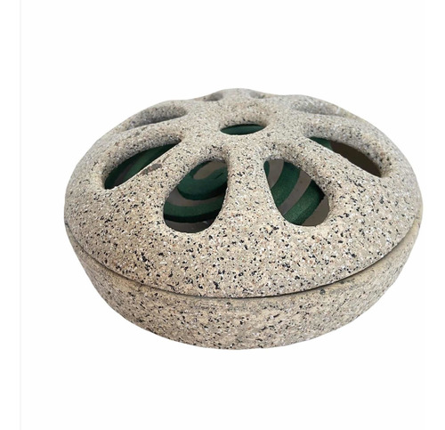 Porta Espiral Mosquito De Ceramica +1 Espiral Color Piedra N
