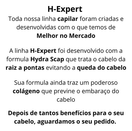 Shampoo Condicionador Máscara Óleo Leave-in H-expert Hinode