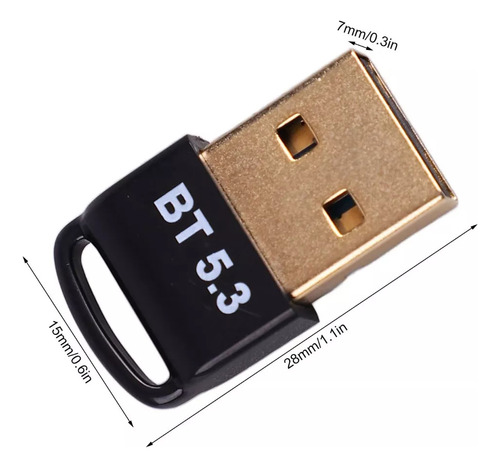Adaptador Bluetooth Usb5.3 Para Computadora Teclado Ratón