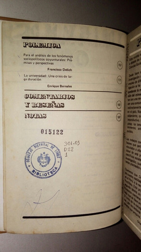 Imagen 2 de 9 de Libro Revista Debates En Sociología 1 Pucp 1977 Empastado