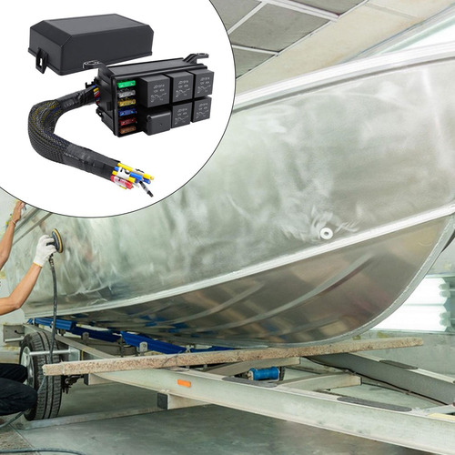 Caixa De Relé 12v Resistente Preta Pré-cabeada Estilo B