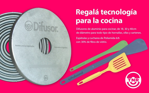 Imagen 4 de 4 de Espátula Ranurada Y Cuchara Gourmet Tnr Difusor