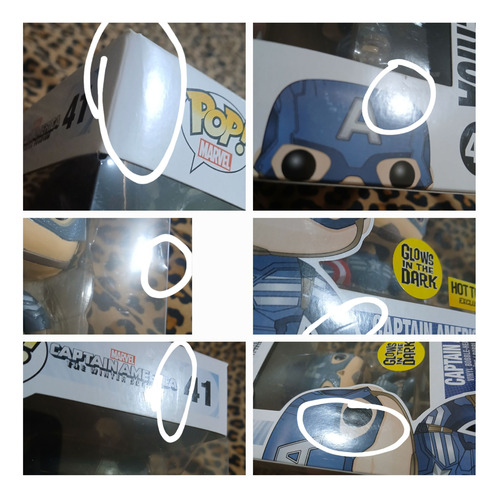 Funko Pop Capitan America 41 Hot Topic Glows (caja C/ Daños)