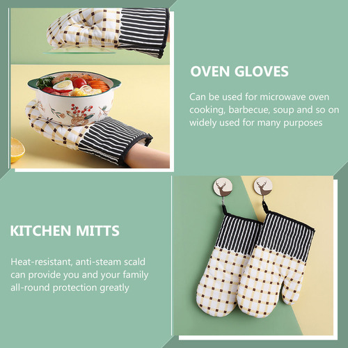 Manoplas De Cocina Resistentes Al Calor Para Horno, Guantes