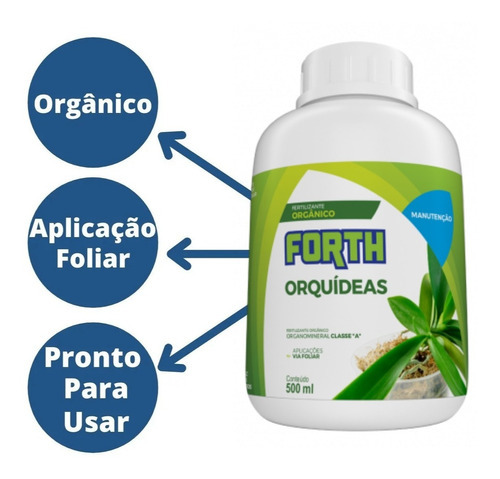 Adubo Fertilizante Orgânico Forth Orquídeas Manutenção 500ml