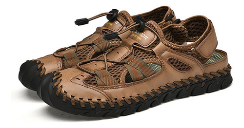 Nuevos Sandalias De Hombre Cuero Malla Senderismo Zapatos