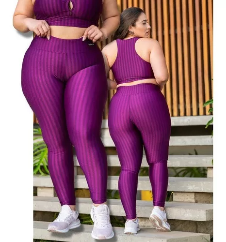 Calça Legging Feminina 3d Plus Size Academia Leg Modeladora