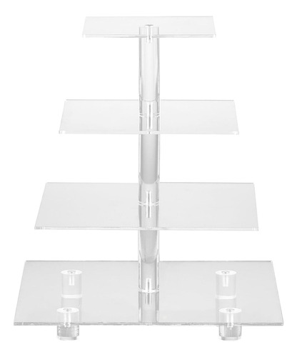 Expositor De Mesa Multiusos Portátil Con Estantes Acrílicos