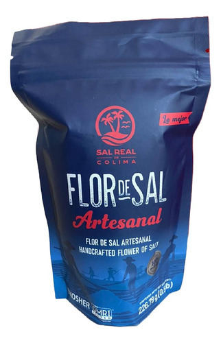 Flor De Sal Gourmet 100% Natural De Colima Ziploc 0.5 Lb