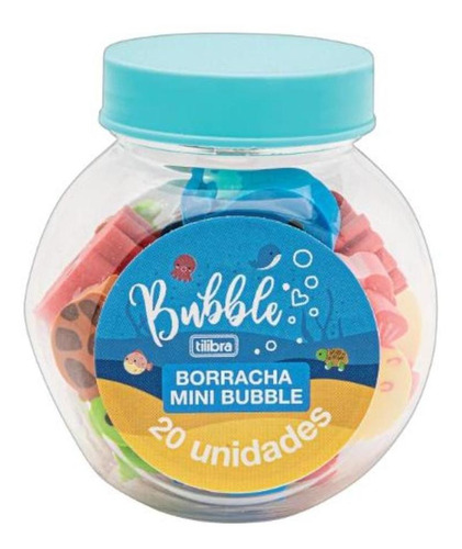 Borracha Fantasia 20 Un Tilibra Mini Bubble Sortida 04 Potes