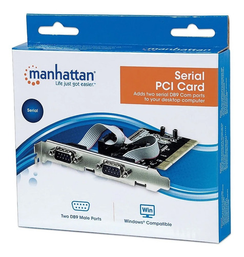 Tarjeta Serial Pci 2 Ptos Db9 Manhattan 158213