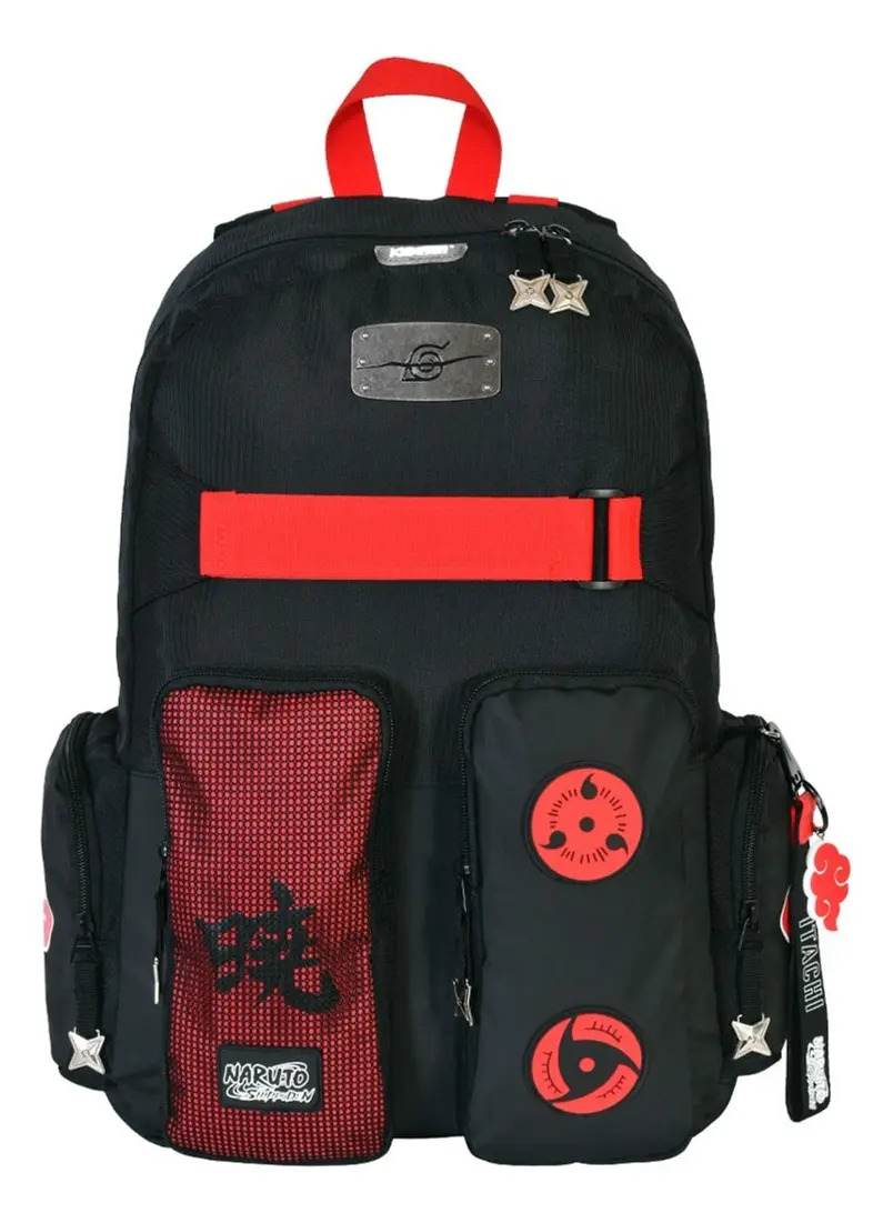 Mochila Naruto Itachi Para Laptop Edición Especial Color Negro Diseño de la tela Poliéster