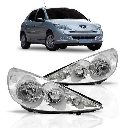 Par Farol Peugeot 207 2007 2008 2009 2010 2011 2012 Cromado