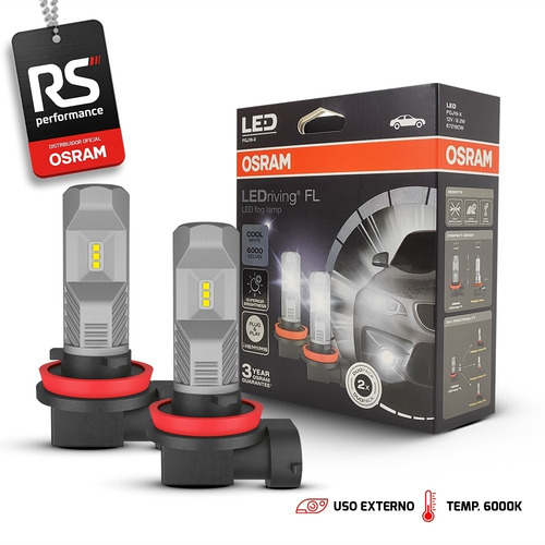 Imagem 1 de 7 de Kit Par Lâmpadas Led Osram H8 H11 H16 Ledriving Pgj19-x