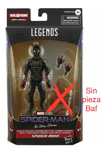 Spiderman Traje Negro Y Dorado Hasbro Sin Baf