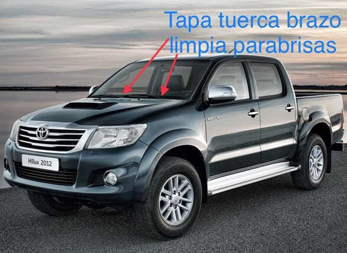 2 Tapas Tuerca Brazo Limpia Parabrisas Toyota Hilux Original