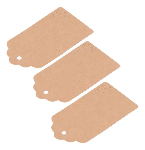 * 100 Etiquetas Para Ropa, Papel Kraft De Doble Cara, Para