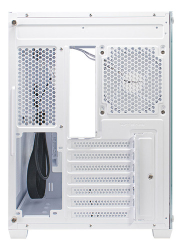 Gabinete Gamer Ocelot Cube Atx Cristal Templado Blanco