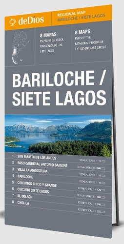 Bariloche / Siete Lagos - Regional Map - (22.5 X 68 Cm) - Au