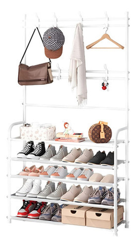 Organizador De Zapatos Colgador Perchero 5 Niveles - Norplat Blanco