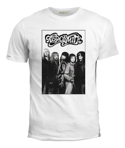 Camiseta Estampada Aerosmith Integrantes Banda Rock Ink