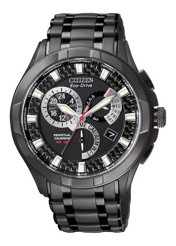 Relógio Citizen Bl8097-52e Bl8097 Calendario Black Perpetuo