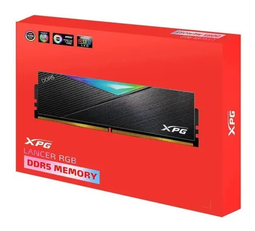 Memória Desktop Gamer XPG Lancer RGB 16GB DDR5 5200Mhz