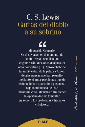 Cartas El Diablo A Su Sobrino - C. S. Lewis