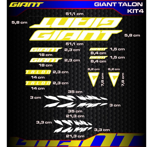 Calcomania Calca Giant Talon-4 Downhill Sticker Pegatina