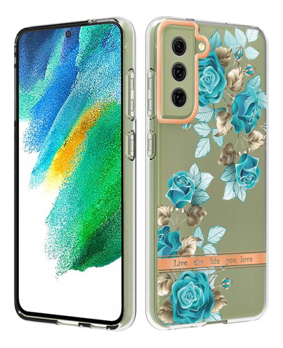 Funda Teléfono Con Patrón De Flores Para Samsung S21 Fe