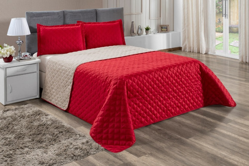 Imagem 3 de 3 de Kit Cobre-leito Queen Size Vicenza Colcha 3 Pçs Varias Cores
